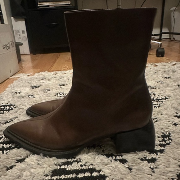 Free People Vagabond Vivian Boots Brown Leather Size 38 - Like New - FIRM - Picture 7 of 8